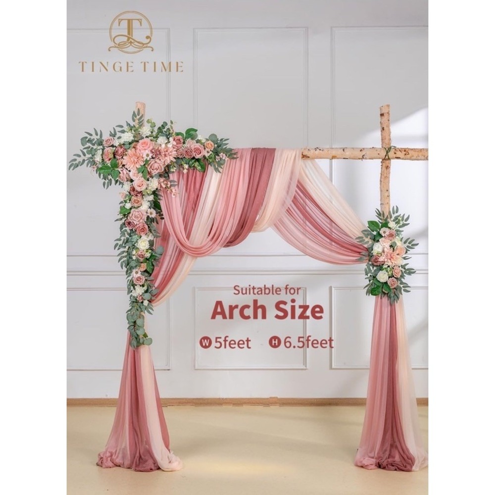 (40)Wedding Arch Flowers Kit -birthday 5pcs Artificial Floral Arch Not Include